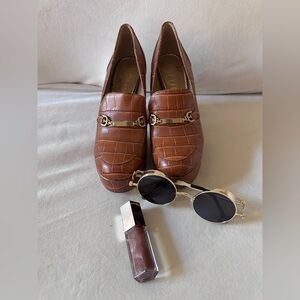 Brown Croc Sam Edelman Heels